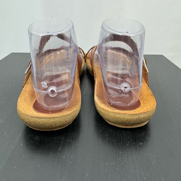 Yokono Ibiza Sandals Womens 8 Brown Leather Toe Loop Buckle Strap Made in Spain - Picture 5 of 12